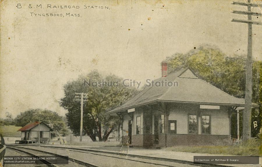 Postcard: Boston & Maine Railroad Station, Tyngsboro, Massachusetts